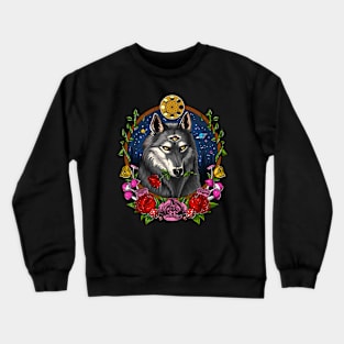 Psychedelic Wolf Crewneck Sweatshirt